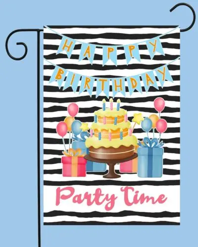 

Happy Birthday -Garden Flag Top Quality Double Sided