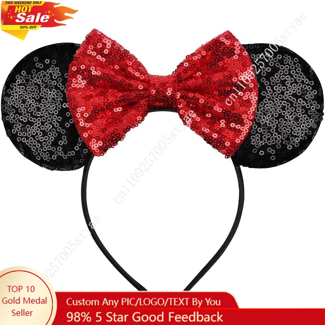 

Sparkle Mouse Ears Headband for Teen and Girls Lightweight Cartoon Ear Headbands for Halloween Christmas Party for Kid