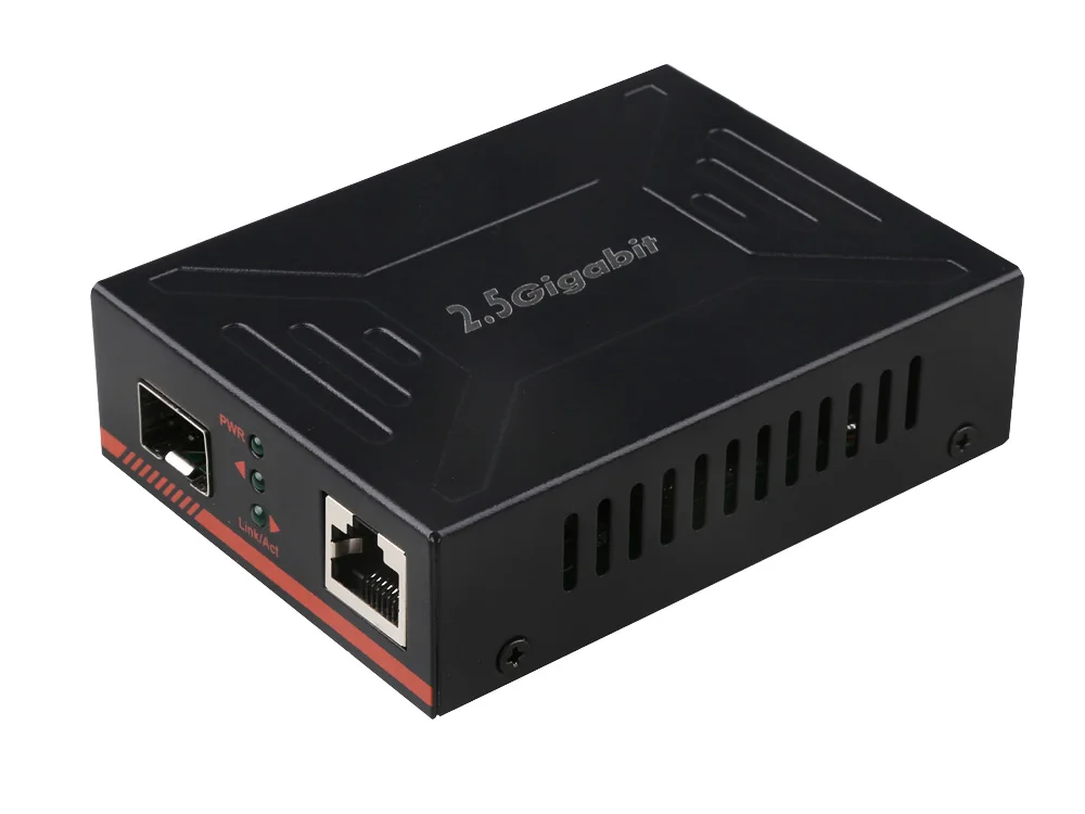 2.5Gmbps 구리에서 2.5GBASE-X SFP+ 미디어 컨버터로 변환 2.5G 광섬유 단일 섬유 트랜시버-네트워크 스위치