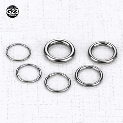 1PC G23 Titanium Hinged Segment Ring Nose Ring Piercing Nipple Ear Septum Tragus Cartilage Clicker Lip Body Jewelry 14G 16G