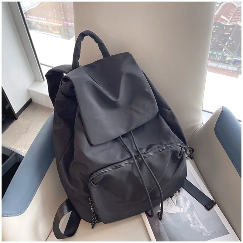 

Backpack Female College Student Simple New Style Tide Fallow All-match Large Capacity Oxford Cloth Portable One Shoulder Journey