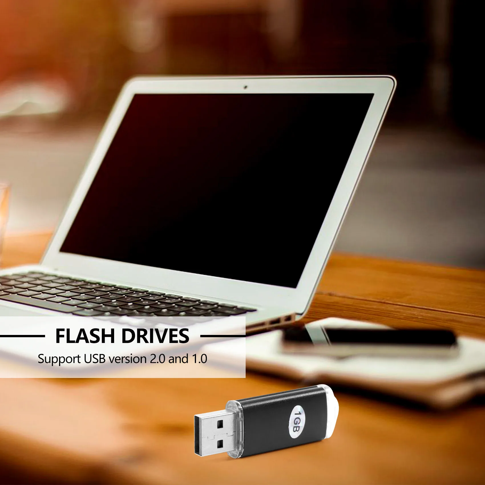 ABME USB Memory Stick Flash Pen Drive U Disk for PC TV Color:Black Capacity:1GB