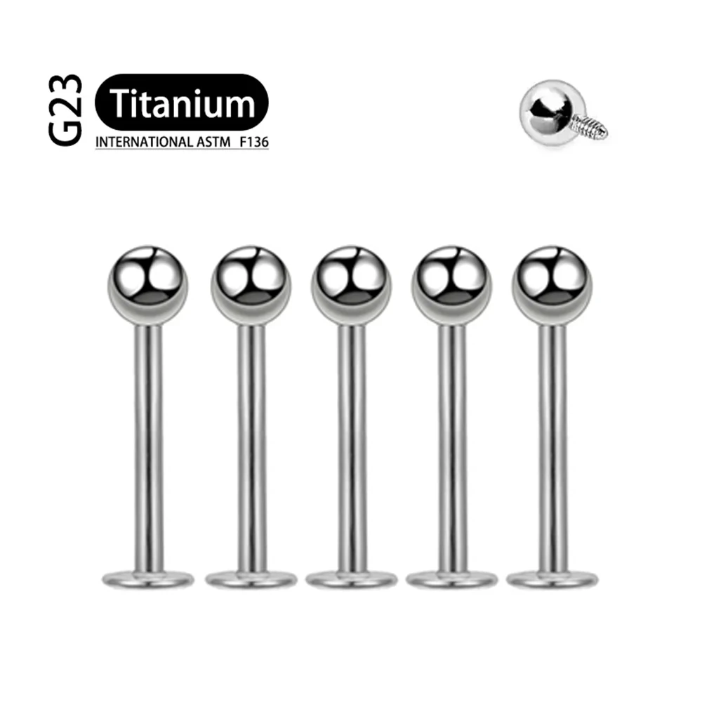 5 Stücke Implantat Grade F136 Titan Gothic Spike Labret Tragus Helix Bar Lip Bar Ringe Stud Knorpel Ohr Piercings Körperschmuck – Detail 6