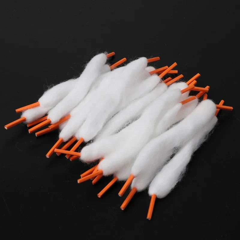 100pcs E Cigarette Tools Coil wick Cotton Replacement Organic Cotton For 3.0mm 2Heads Style 120mm long vape Atomizer Rda Rta