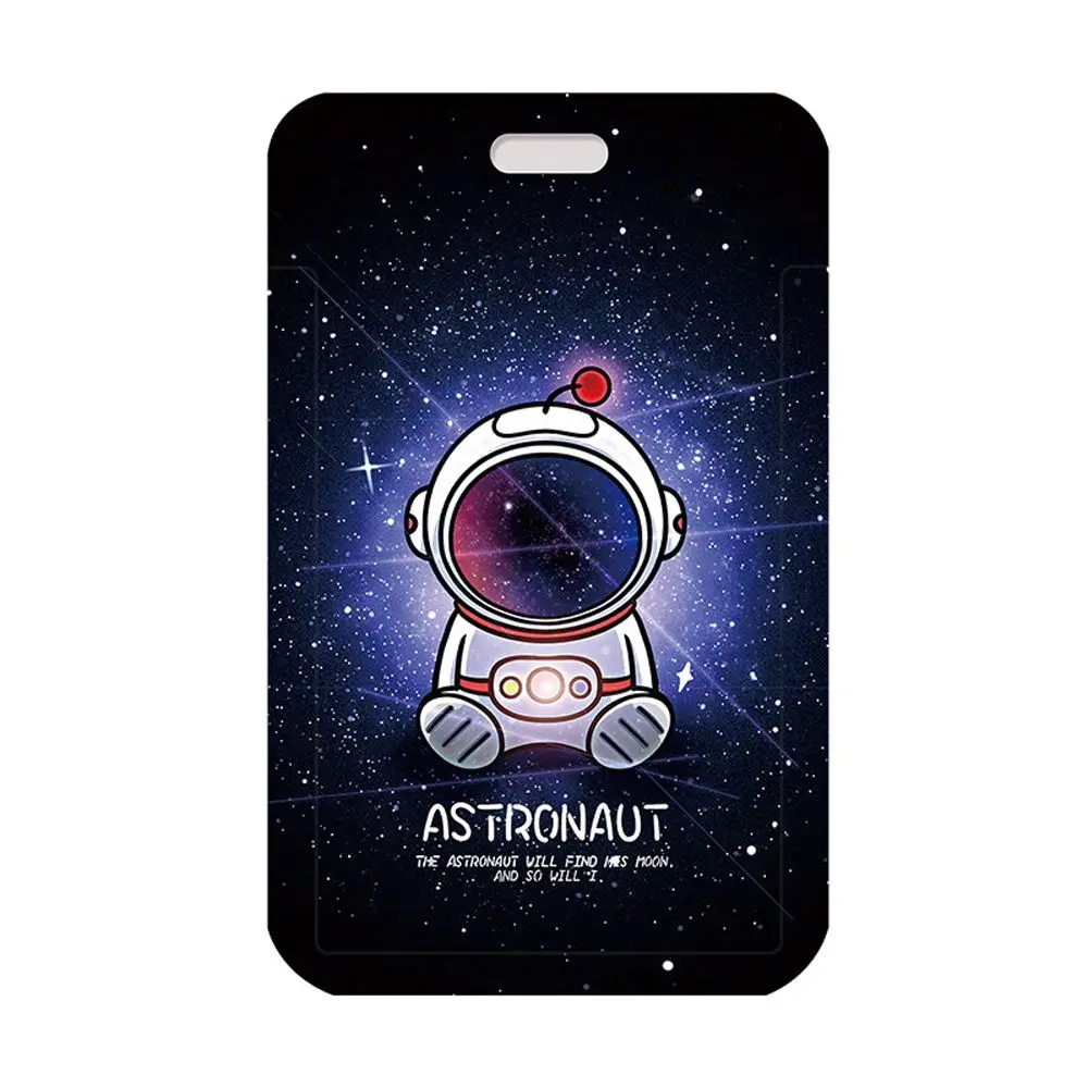 Casing gantungan kunci paket kartu Bus kartu akses Lanyard kartu lengan astronot kartu Bus Lengan kartu Set kartu nasi tempat kartu ID siswa