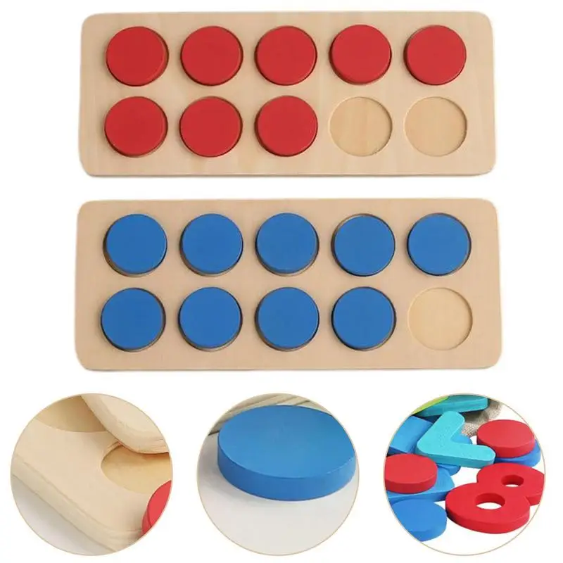 Kids Houten Montessori Speelgoed Optellen En Aftrekken Rekenkundige Tien Frame Set Nummer Tellen Math Game Vroege Educatief Geschenken