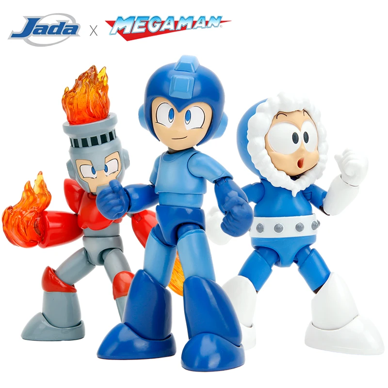 JADA Toys Mega Man 4.5" Action Figure Fire Man Ice Man Window Box JD34222/JD34223/JD34507