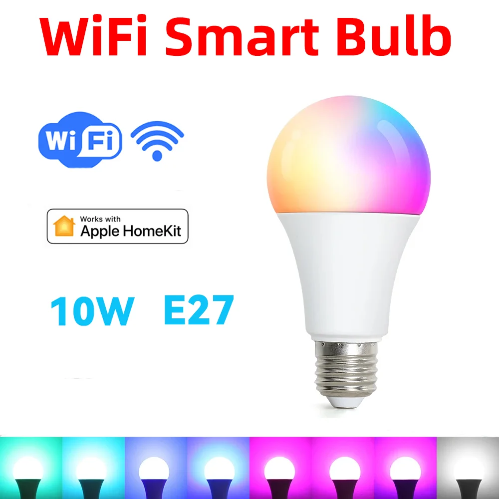 

Heltec WiFi Smart LED с регулируемой яркостью лампочки E27 Красочный RGB шариковый пузырьковый светильник Smart Life Управление приложением Поддержка Apple HomeKit