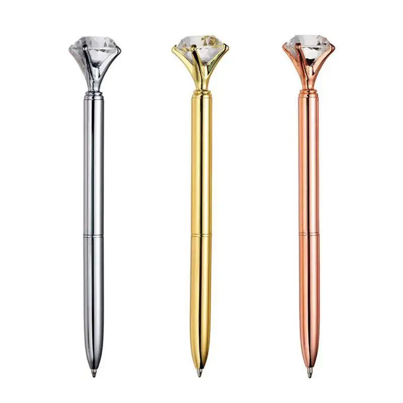

1pcs gem decorate ballpoint pen Gigantic auger metal main-part Gift pen