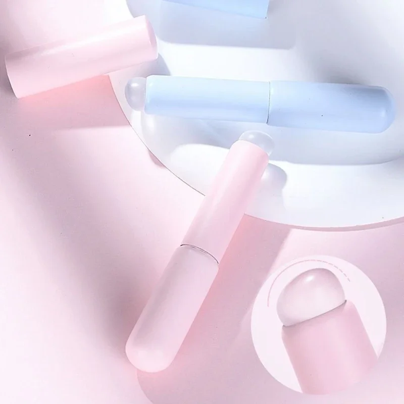 QI WU 再利用可能なリップブラシ多機能丸頭シリコーン口紅ブラシアプリケーター弾性リップグロスメイクブラシ女性