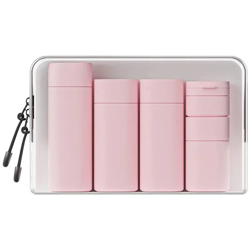 5 stks Meerdere Kleuren Draagbare Soft Touch Crème Reizen Dispenser Flessen Set Lotion Cleanser Shampoo Flessen Make Organizer