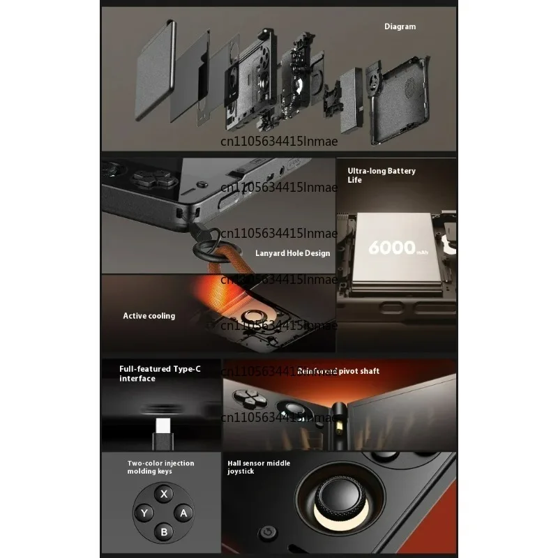 Console Dual Screen Flip Game Machine 6inch 1080P 120Hz AMOLED Screen 6000mAh Portable Android  Thor Game Console Handheld view 6