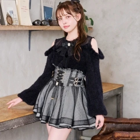 일본 스타일 달콤한 레이스 어깨 노출 긴 소매 니트 스웨터 편안한 핏 가을 겨울 패션 여성 스웨터