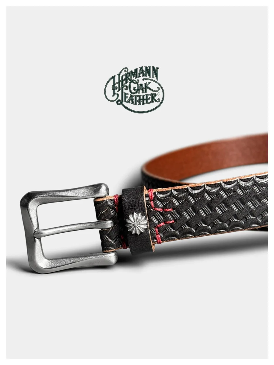 American Casual 3cm Tannery Leather Men's Belt Steel Buckle Heavyweight Retro Genuine Leather Jeans Waist Belt