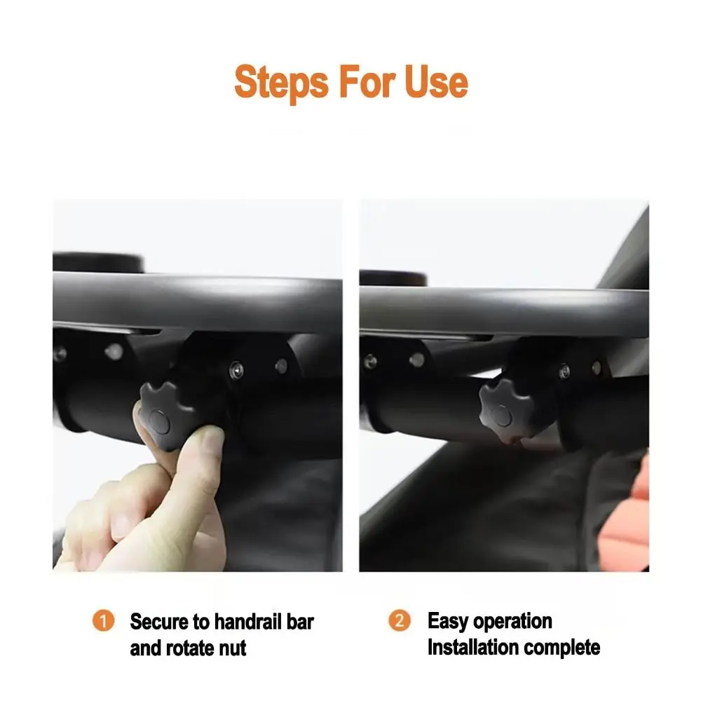 

Sturdy Antislip Stroller Cup Holder Detachable Handy Pushchair Snack Table Multi-purpose Convenient Universal Stroller Tray