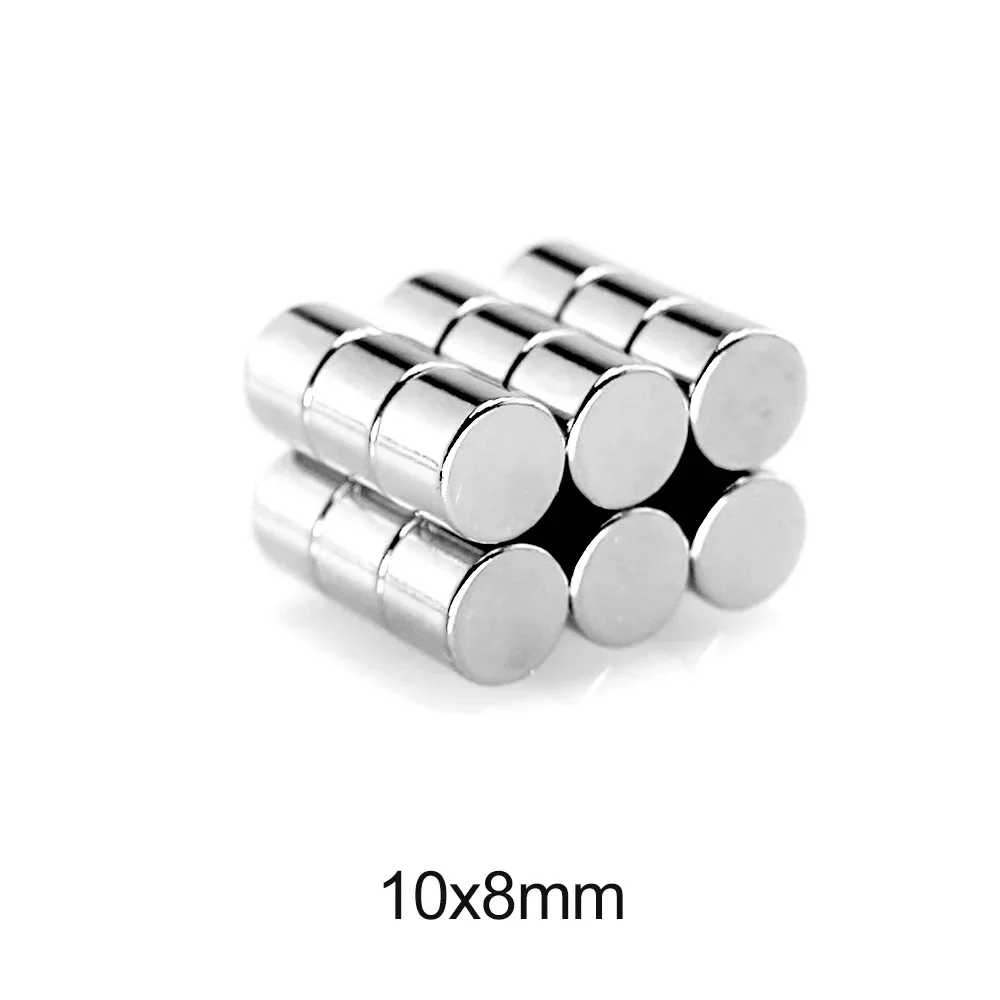 10x8 Round Powerful Magnets 10x8mm Neodymium Magnet Disc 10x8mm Permanent NdFeB Strong Magnetic Magnet Sheet 10*8 Mm