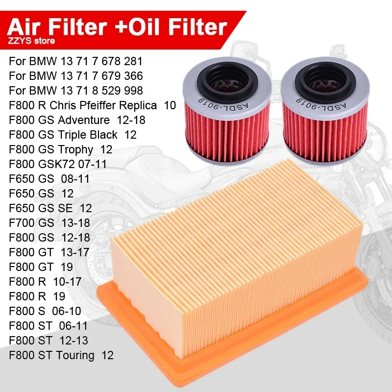 

Motorcycle Air Filter Cleaner & Engine Oil Filter For BMW F800GS K72 2007-11 F800 GS Adventure 800 2012-2018 F 800 GS Trophy 12