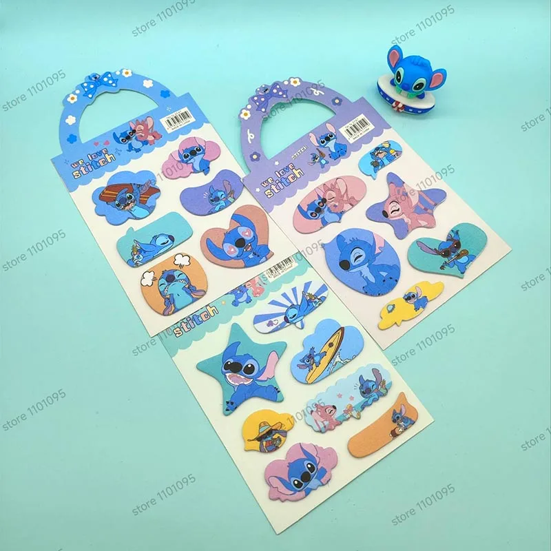 3pcs/lot Disney Bow Stitch Memo Pad Sticky Notes Kawaii  Stationery Notepad Scrapbooking  Post Office School Supplies Kids Gift