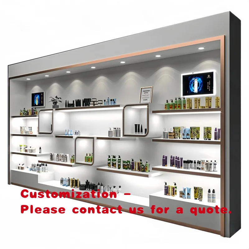 

custom.Cosmetics Display Cabinet Exhibition Hall and Cultural Wall Use Lacquered Product Cabinet