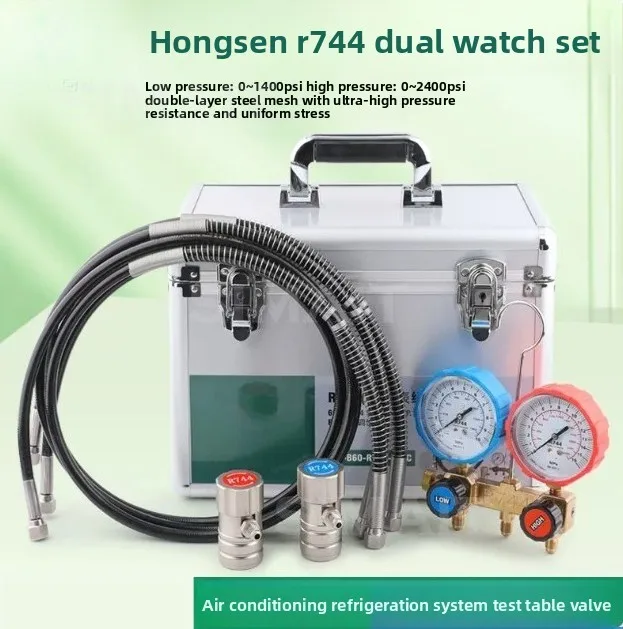 

CO₂ Refrigerant Pressure Gauge | HS-R744 Fluorination Gauge, 0-100MPa Brass Manometer for R744 System