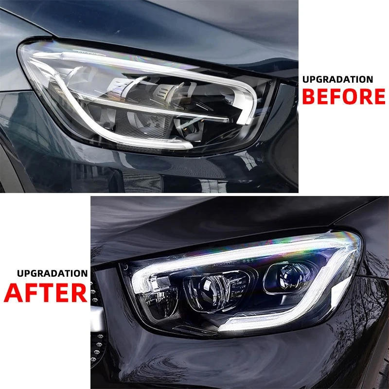 Faro delantero para mercedes-benz Clase GLC W253 GLC200 GLC260 GLC300 2016-2023 para accesorios de luz conjunto de faros de diodo emisor