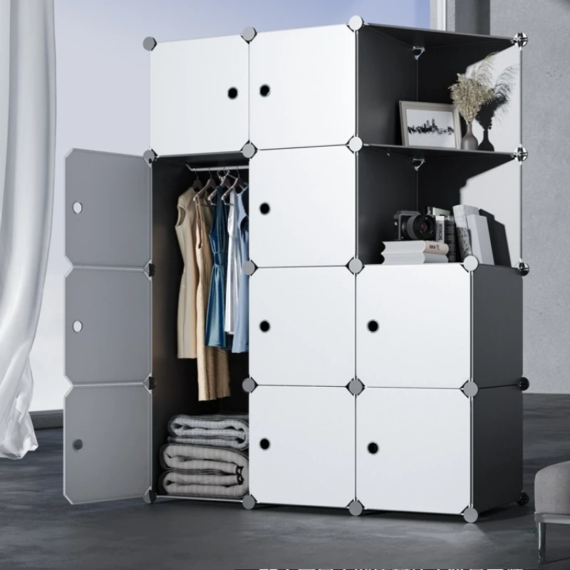 Simple wardrobe home bedroom assembly strong and durable 2025 new model