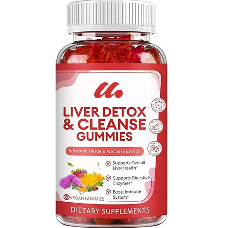 

Liver cleansing, detoxification, and repair gummies -24 powerful herbal liver support supplements - sugar free