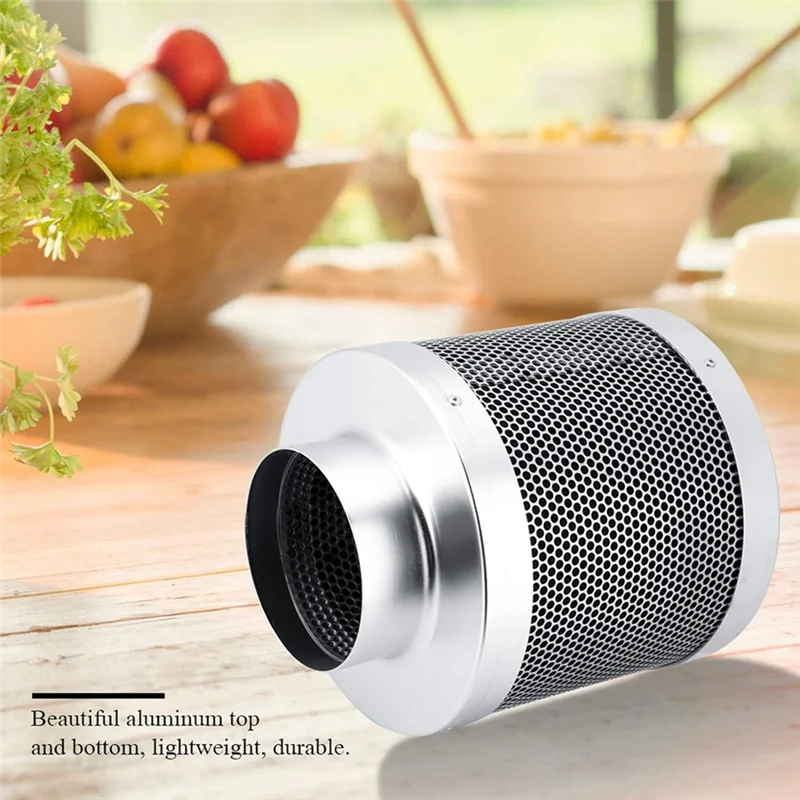 

A80X-4 Inch Air Carbon Filter With Charcoal Air Purifier Grow Tent Kits Odor Control Ventilation
