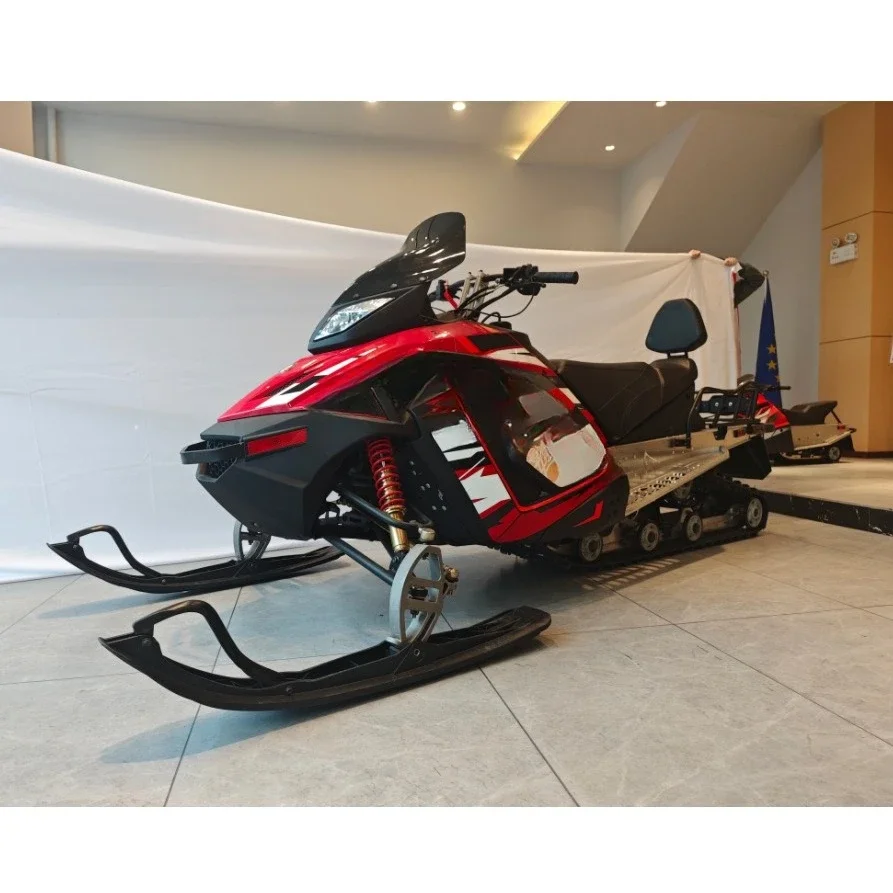Automatic two-seat tracked snowmobile