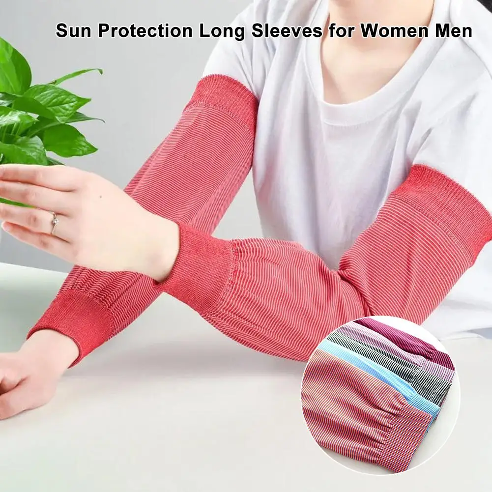

Summer Cooling Arm Long Sleeves Cycling UV Protection Labor Protection Sleeves Cooking Arm Warmers Arm Guard For Men&Women I6U0