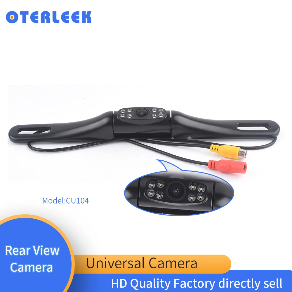 

Wired Night Vision IR Rear View camera EU License Plate Frame Car Reverse Camera waterproof Back Up Camera for Monitor