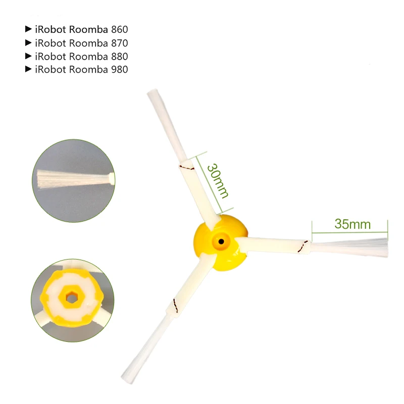 Side Brush 3-Armed Vacuum for iRobot Roomba Accessories 800 900 Series 870 860 880 960 980 990Vacuum Cleaner Spare Part