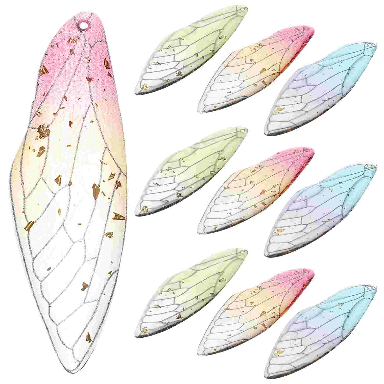 10 Pcs Gradient Dragonfly Wings Chignon Pin Charm Jewlery Charms Jewelry Making