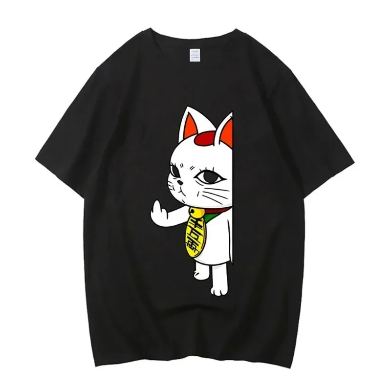 Japão anime dandadan turbo vovó gato gráfico t camisa moda dos desenhos animados oversized camiseta das mulheres dos homens do vintage casual algodão camisetas