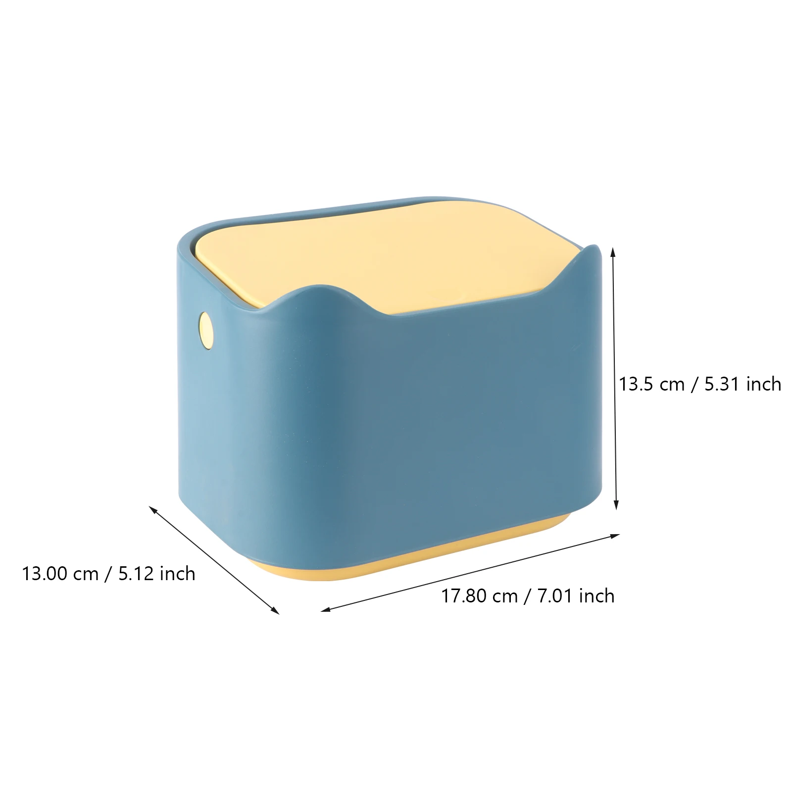 

Mini Press Garbage Bin Plastic Trash Can Covered Desktop Waste Container Multipurpose Storage Box for Home Office Car