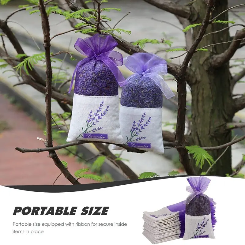 20pcs Empty Sachets Bag Flower Printing Lavender Fragrance Fragrance Sachet Bags For Dry Flowers Storage Fragrance Lavender