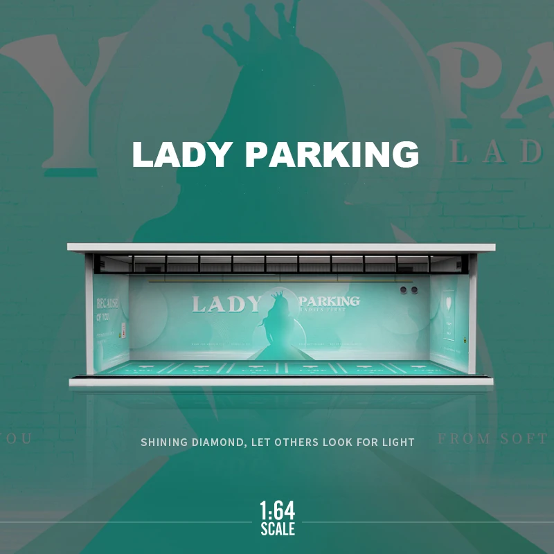 Оригинальный дизайн 1:64 Богиня Парковочное пространство Освещение издание Сборка Сцена Модель Парковка Гараж Автостоянка Миниатюры Модель