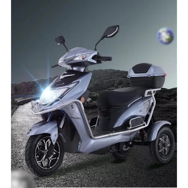 

2025 Tricycle 3 Wheel Electric Tricycles Double Motor Wheel Hub Adult Electric