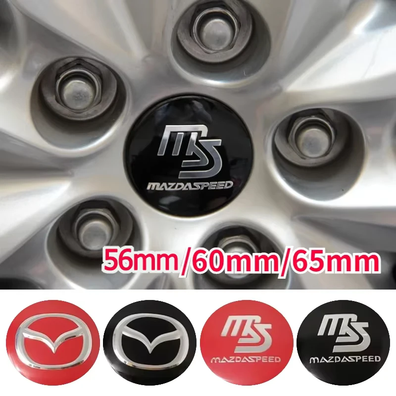 60 مللي متر 65 مللي متر سيارة عجلة مركز محور قبعات ملصق لمازدا MS 3 6 GH Atenza CX5 CX5 CX3 CX9 RX7 RX8 Axela اكسسوارات السيارات الخارجية