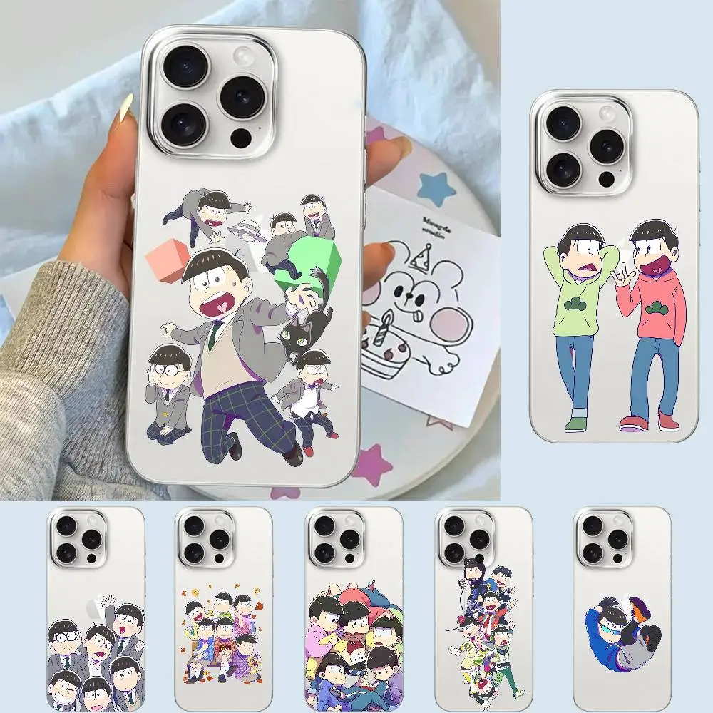 Funda de teléfono divertida o-somatsu s-san, funda transparente suave para IPhone 17 16 15 14 13 12 11 Pro Max Mini Plus, funda a prueba de golpes