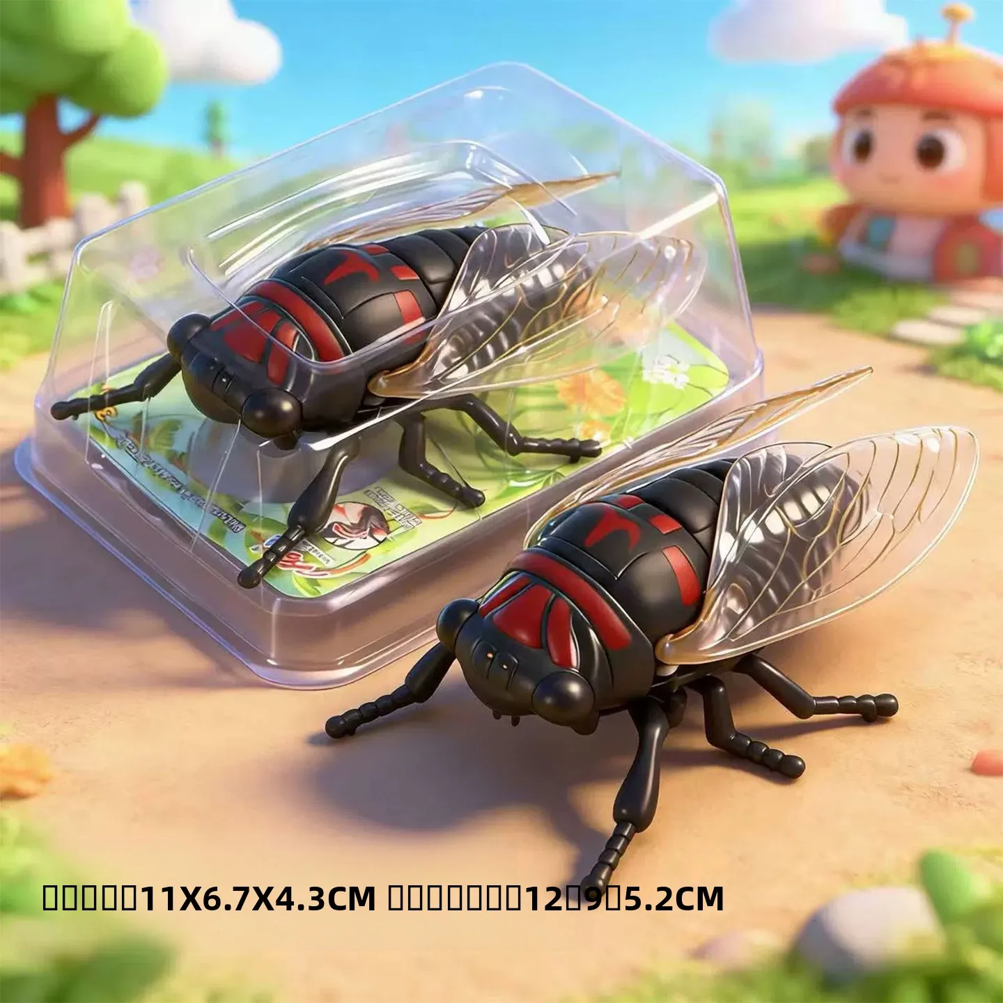 Realistic Animal Model Toy Insect Cicada Wind-Up Crawling Beetle Educational Creative Toys for Children Boys New Model