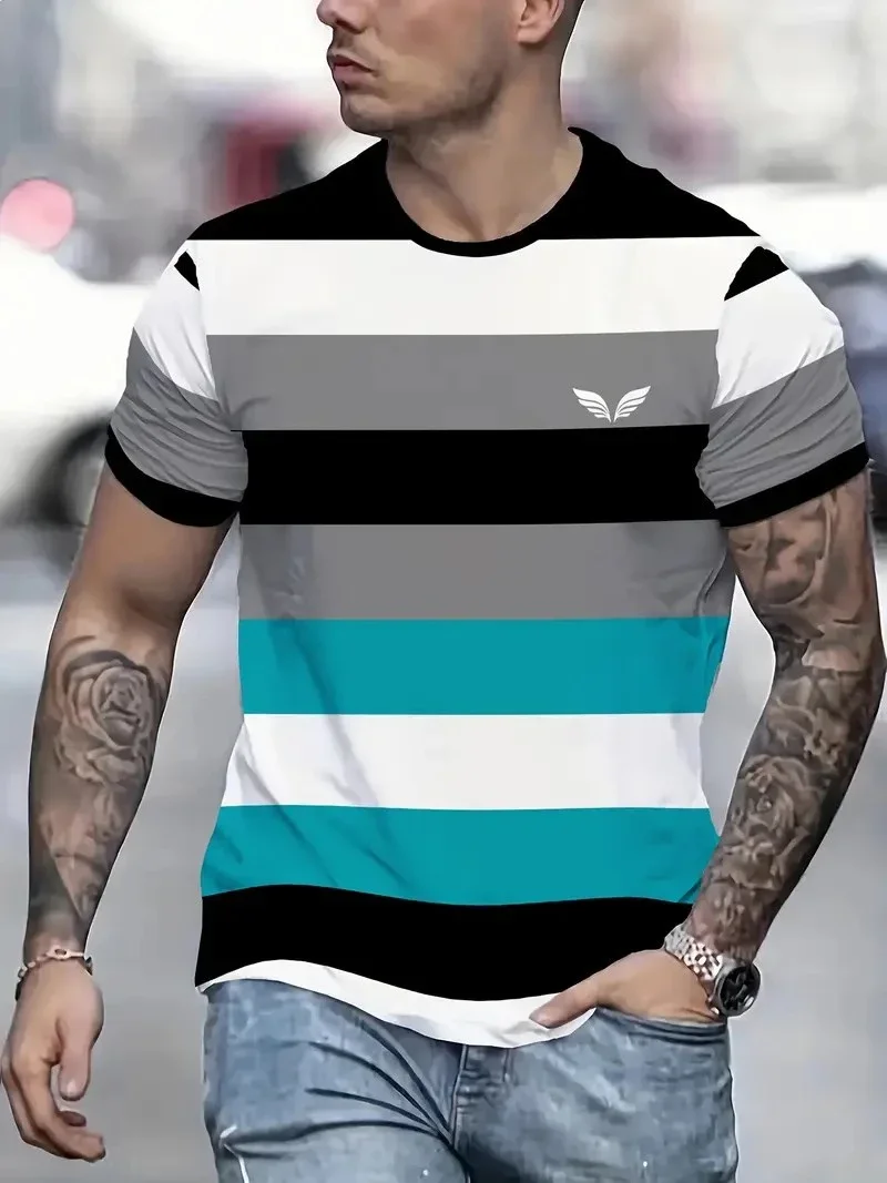 Men's Psychedelic Clown Print T-Shirt 3D Trippy Graphic Crew Neck Short Sleeve Cool Streetwear Casual Breathable Tops