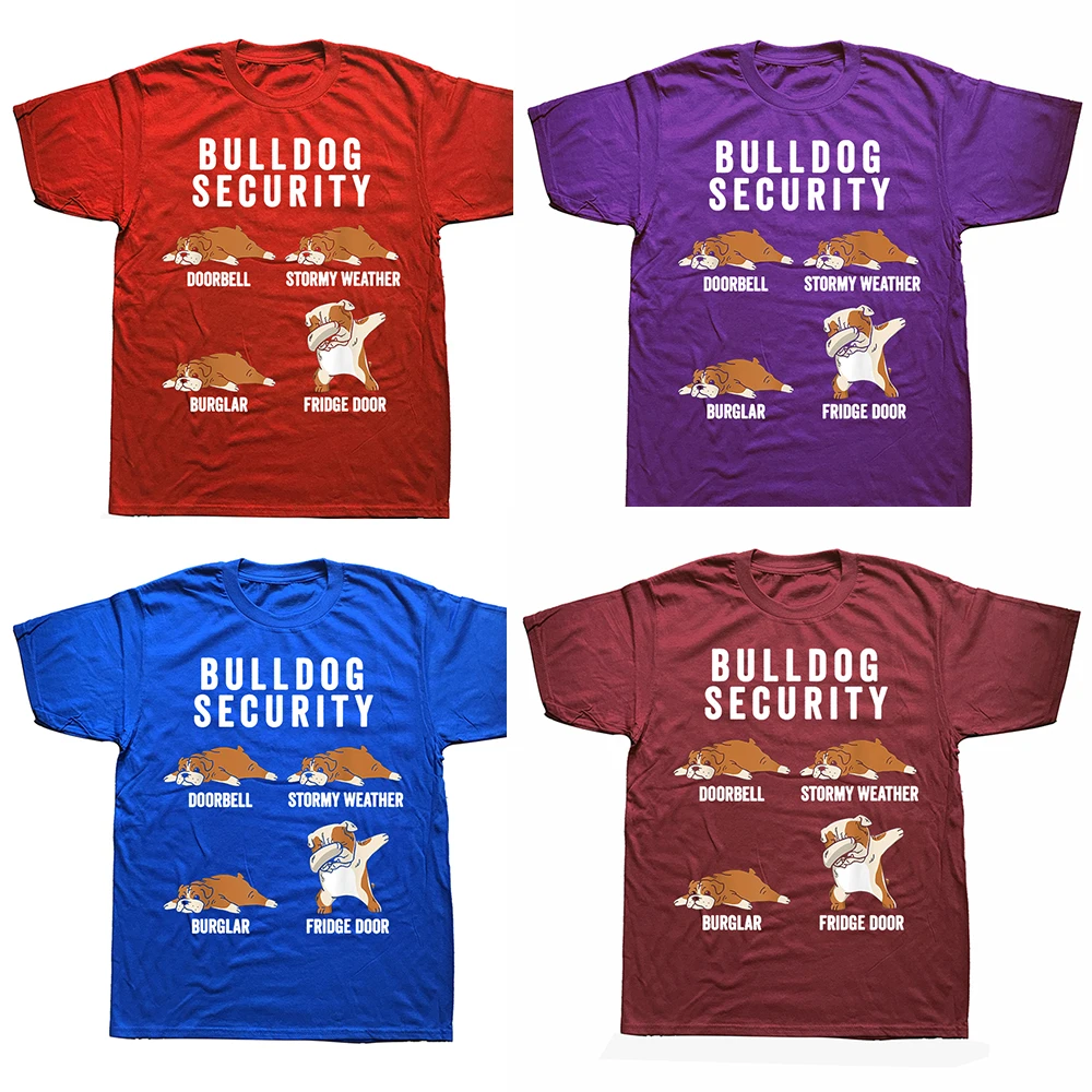 Englische Bulldogge Sicherheit Lustiges Hundegeschenk T-Shirts Grafik Baumwolle Streetwear Kurzarm Geburtstag Sommer T-Shirt Herrenbekleidung – Detail 3