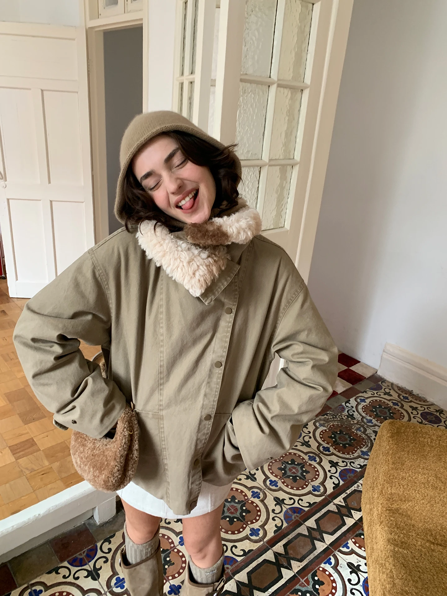 

Утепленная рабочая парка с воротником из натурального меха, прочная хлопковая пуховая куртка большого размера для женщин, Kernel Cosmos