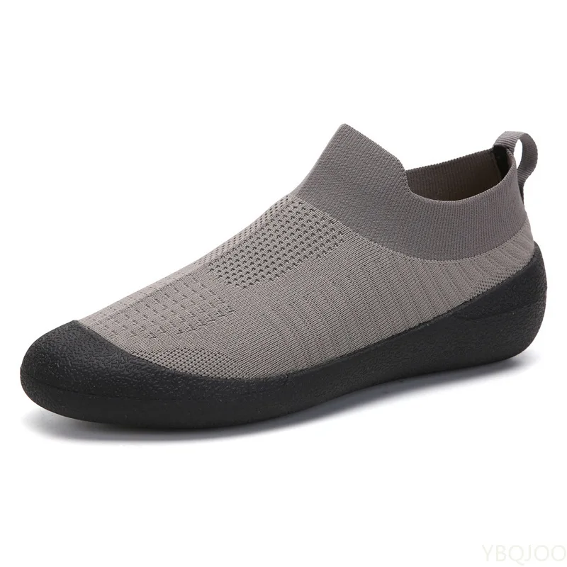 Men Shoes Sneakers Breathable Mesh Men Casual Shoes Plus Size Lightweight Sneakers Sock Shoes Slip On Flats Soft Walking Shoes