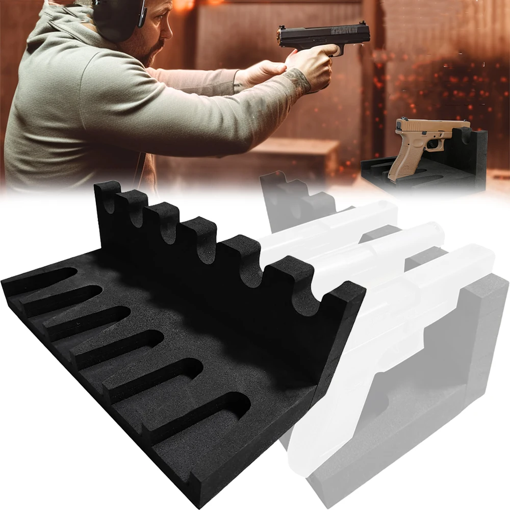 Tactical 2 3 4 6 Slots Foam Gun Rack Universal Handgun Display Stand EVA Multi Slot Pistol Storage Organizer Hunting Accessories