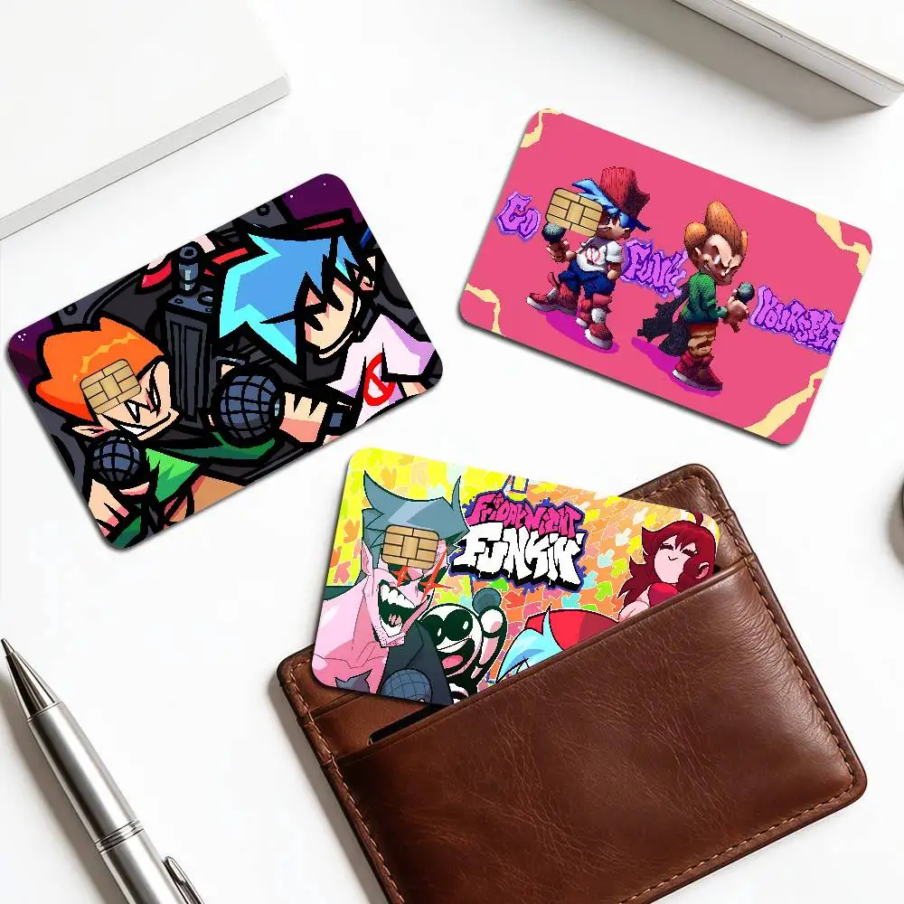F-Friday Night Funkin 100% Hot Sale Amine Credit Debit Bank Card Bus Card Film Skin Sticker