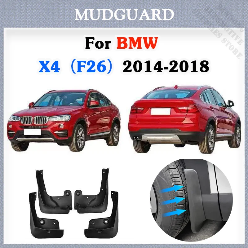 Mudguards For BMW X4 F26 2014 2015 2016 2017 2018 Wheel Fender Mud Guard Splash Guards Fender Front Rear Mudflaps Accessories