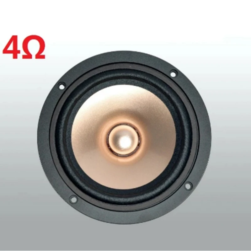 Original AKI-SUI AS120FL 5 Inch Full Frequency Speaker Driver Unit Casting Aluminum Frame Mixed Golden Paper Cone 4ohm 60W D152