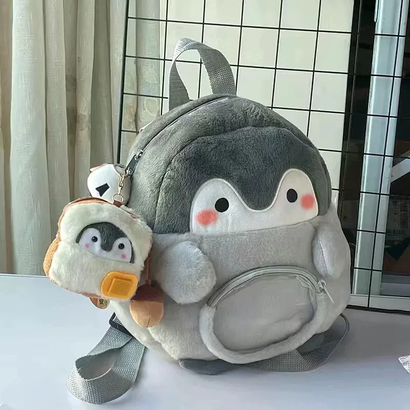 mochila-de-pelucia-de-pinguim-fofo-para-mulheres-bolsa-de-brinquedo-macia-impermeavel-para-esportes-ao-ar-livre-sem-marca